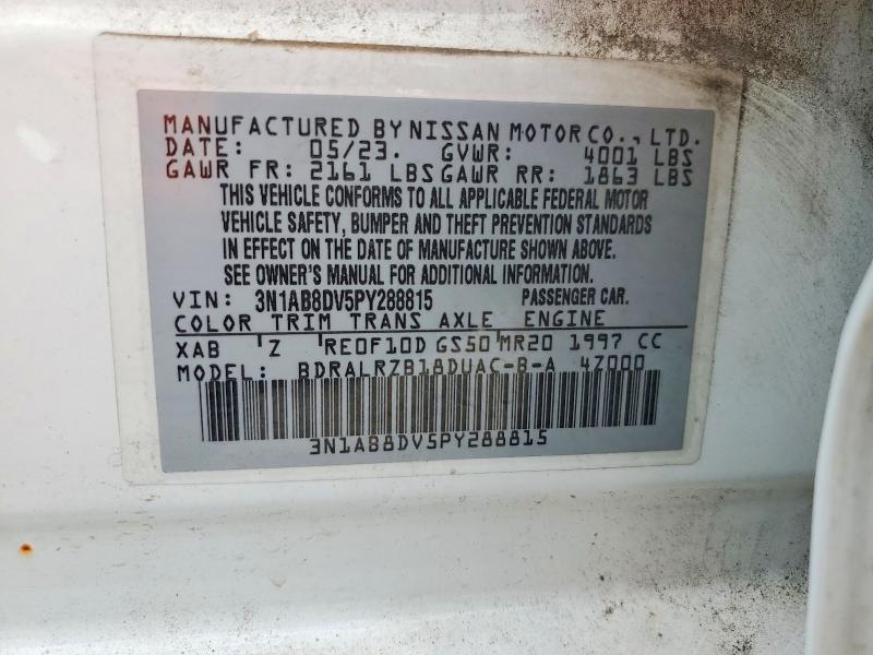 Aukcja sprzedaży 2023 Nissan Sentra, vin: 3N1AB8DV5PY288815, numer aukcji: 60770906