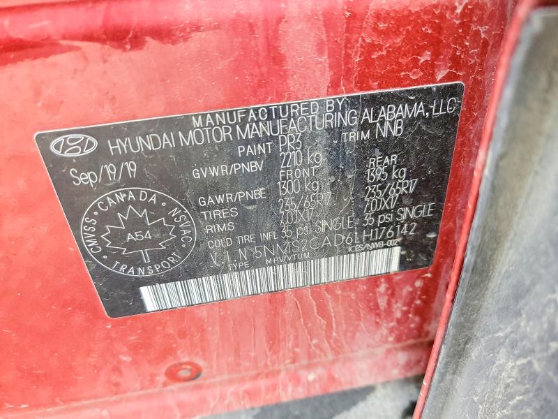 Продаж на аукціоні авто 2020 Hyundai Santa Fe, vin: 5NMS2CAD6LH176142, номер лоту: 62860236