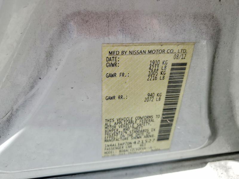 Продажа на аукционе авто 2013 Nissan Altima, vin: 1N4AL3AP7DN421527, номер лота: 60480486