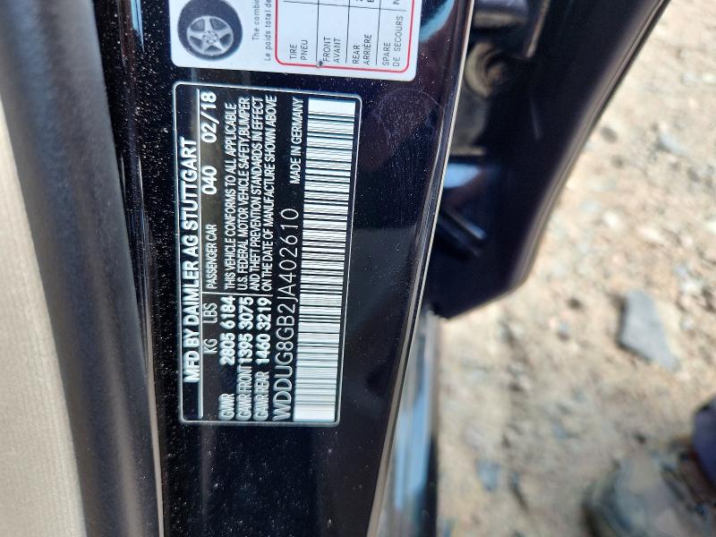 Aukcja sprzedaży 2018 Mercedes-benz S, vin: WDDUG8GB2JA402610, numer aukcji: 59904376