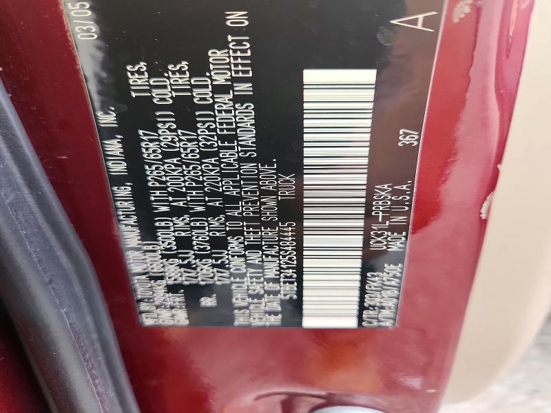 60751406 :رقم المزاد ، 5TBET34125S484445 vin ، 2005 Toyota Tundra مزاد بيع