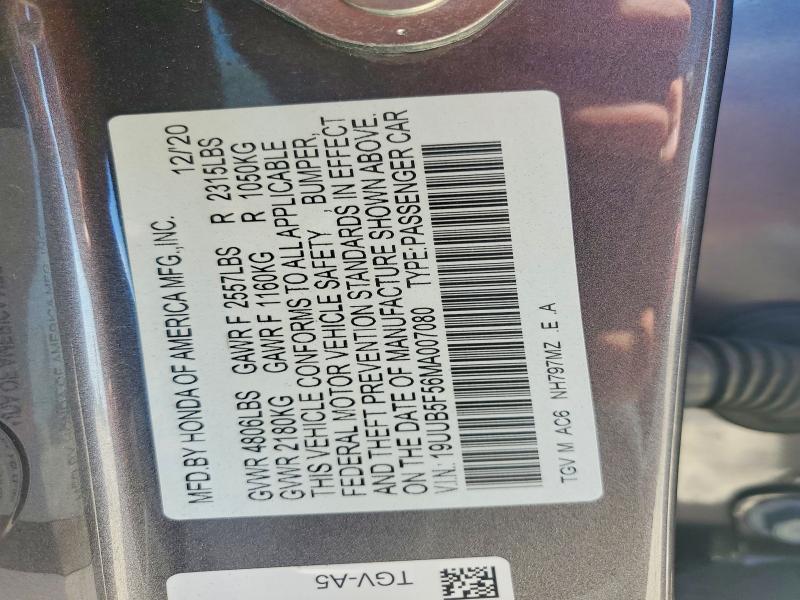 2021 Acura Tlx მანქანა იყიდება აუქციონზე, vin: 19UUB5F56MA007080, აუქციონის ნომერი: 63394486