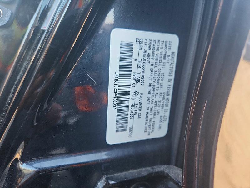 59721526 :رقم المزاد ، JN1BJ1CRXHW102097 vin ، 2017 Nissan Rogue Sport مزاد بيع