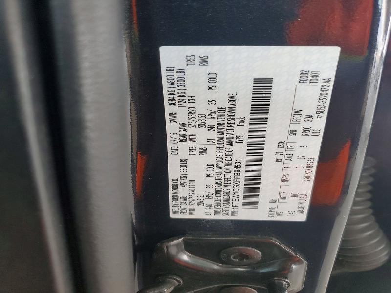 Aukcja sprzedaży 2015 Ford F150, vin: 1FTEW1CGXFFB94531, numer aukcji: 60448976