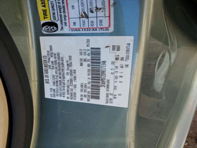 Продажа на аукционе авто 2009 Ford Fusion, vin: 3FAHP07Z09R171546, номер лота: 61981126