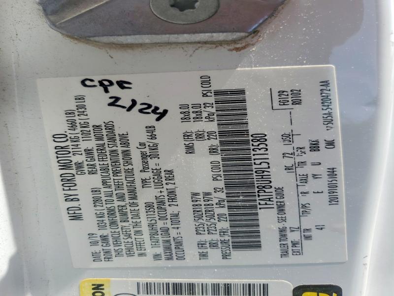 Продажа на аукционе авто 2020 Ford Mustang, vin: 1FATP8UH9L5113580, номер лота: 62803286