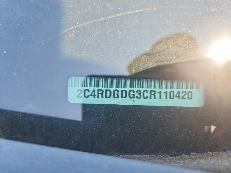 61705036 :رقم المزاد ، 2C4RDGDG3CR110420 vin ، 2012 Dodge Grand Caravan مزاد بيع