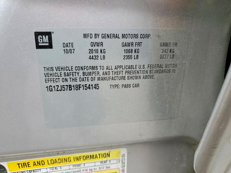 Aukcja sprzedaży 2008 Chevrolet Malibu, vin: 1G1ZJ57B18F154145, numer aukcji: 85992575