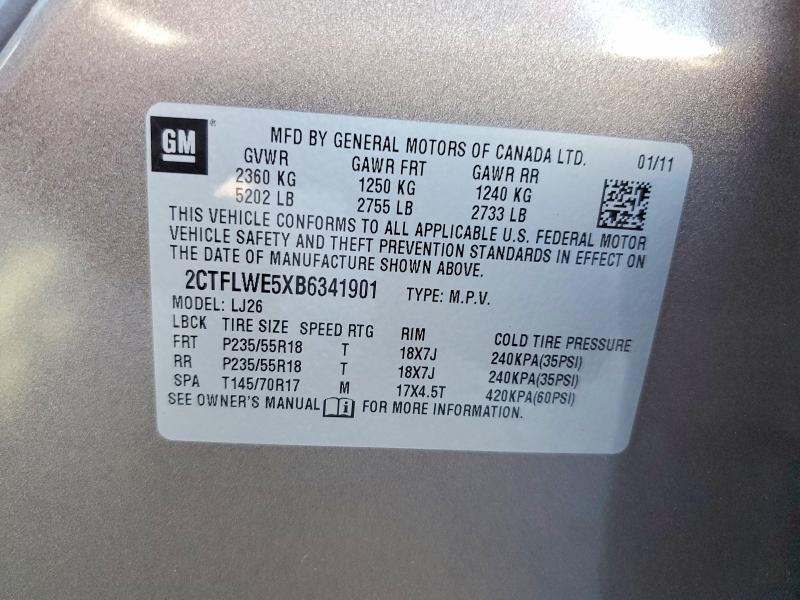 Продаж на аукціоні авто 2011 Gmc Terrain, vin: 2CTFLWE5XB6341901, номер лоту: 60887066