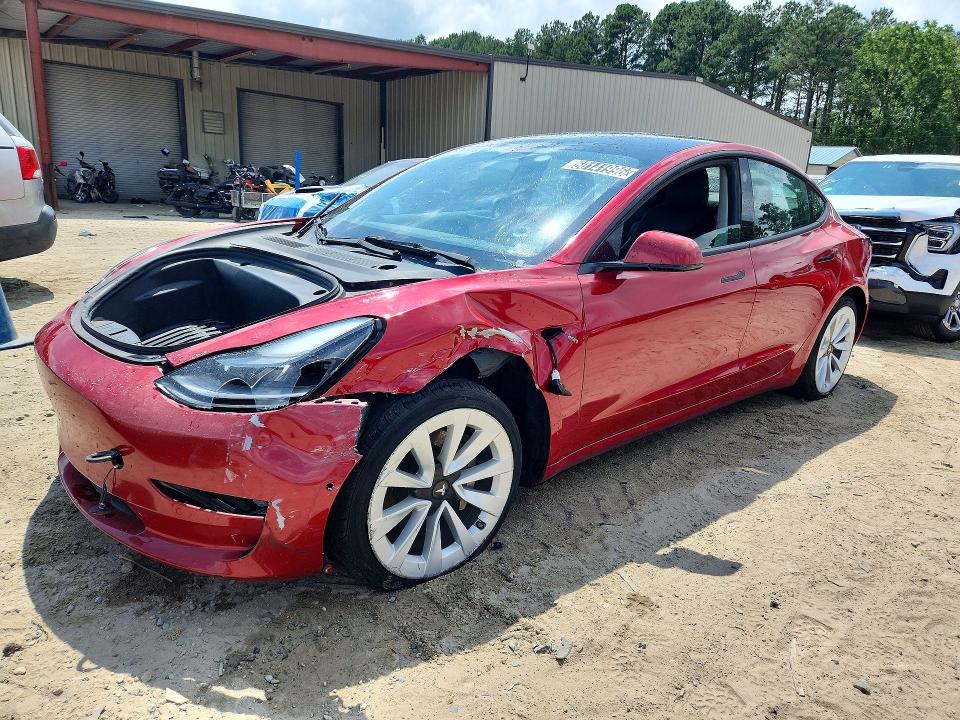2022 Tesla Model 3 მანქანა იყიდება აუქციონზე, vin: 5YJ3E1EA3NF191394, აუქციონის ნომერი: 60141996