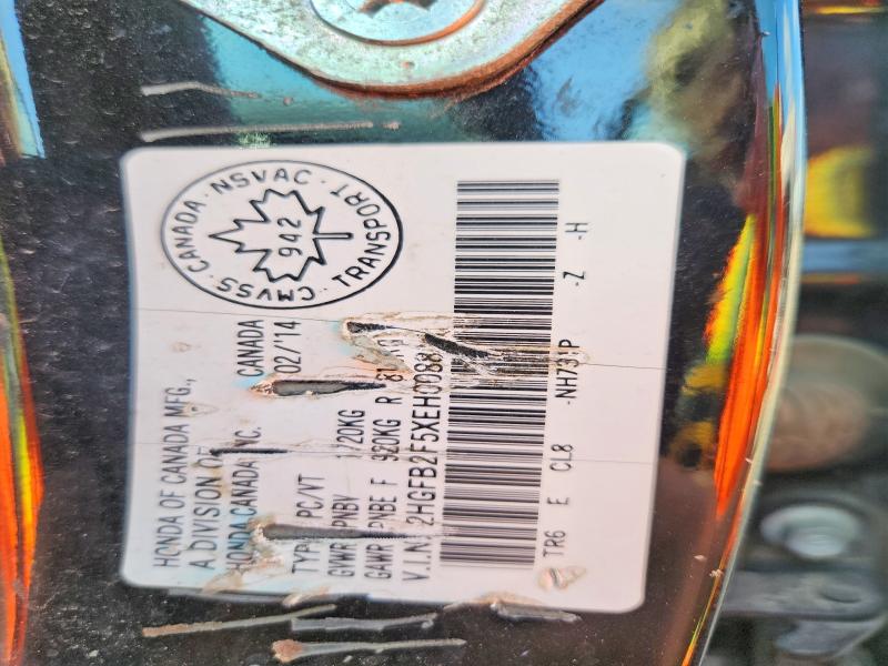 Aukcja sprzedaży 2014 Honda Civic, vin: 2HGFB2F5XEH008811, numer aukcji: 59311276
