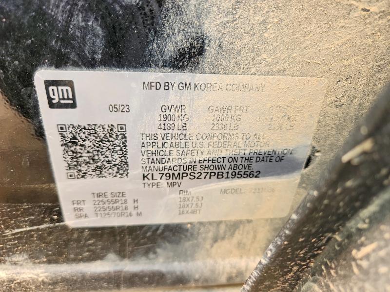 61024986 :رقم المزاد ، KL79MPS27PB195562 vin ، 2023 Chevrolet Trailblazer مزاد بيع