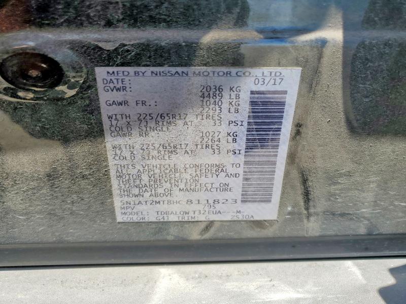 Продаж на аукціоні авто 2017 Nissan Rogue, vin: 5N1AT2MT8HC811823, номер лоту: 59723876