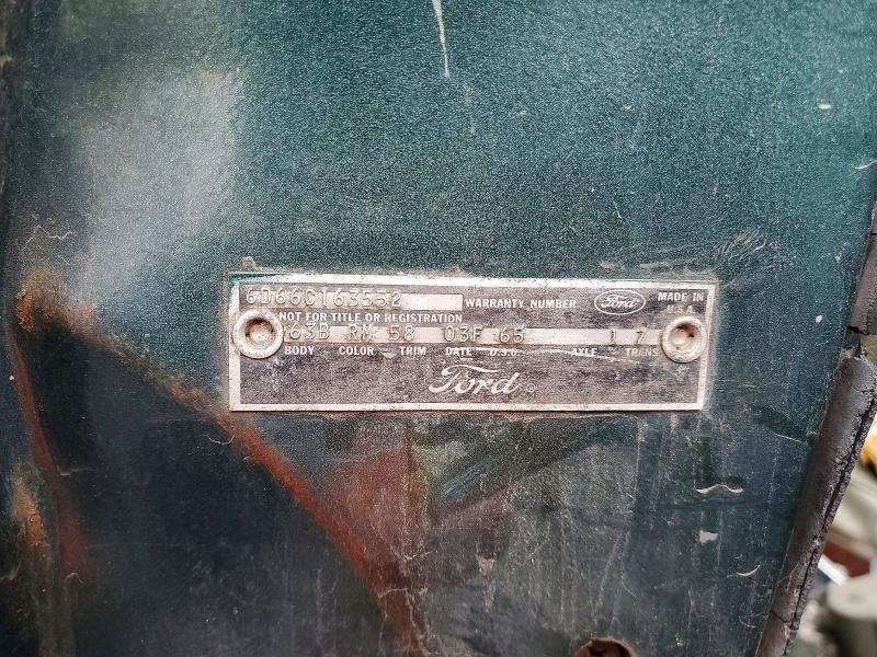 Aukcja sprzedaży 1966 Ford Galaxie 500, vin: 6D66C163552, numer aukcji: 61974706