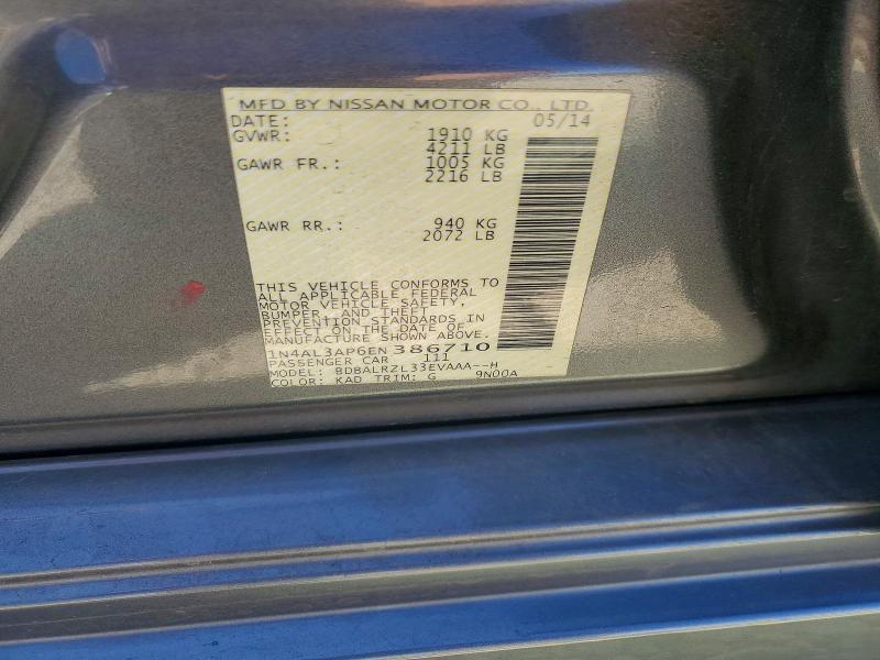 61816616 :رقم المزاد ، 1N4AL3AP6EN386710 vin ، 2014 Nissan Altima مزاد بيع