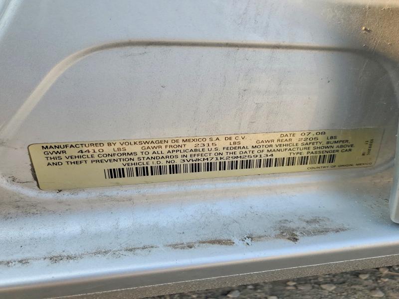 Продаж на аукціоні авто 2009 Volkswagen Jetta, vin: 3VWKM71K29M259134, номер лоту: 60933646
