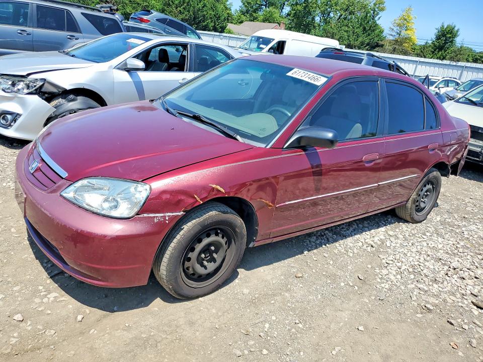 Aukcja sprzedaży 2003 Honda Civic, vin: 1HGES16543L010608, numer aukcji: 61731466