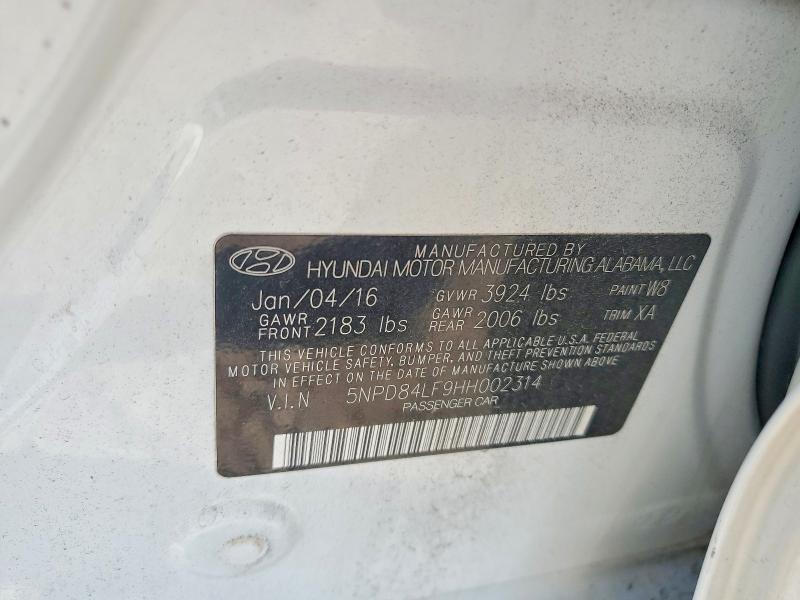 Продажа на аукционе авто 2017 Hyundai Elantra, vin: 5NPD84LF9HH002314, номер лота: 60248736