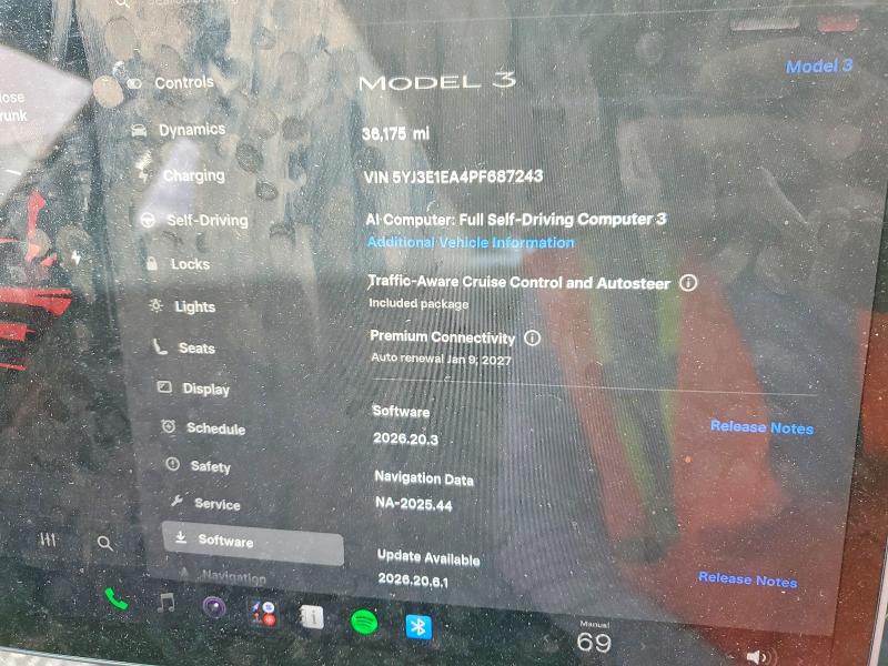 Aukcja sprzedaży 2023 Tesla Model 3, vin: 5YJ3E1EA4PF687243, numer aukcji: 59398986