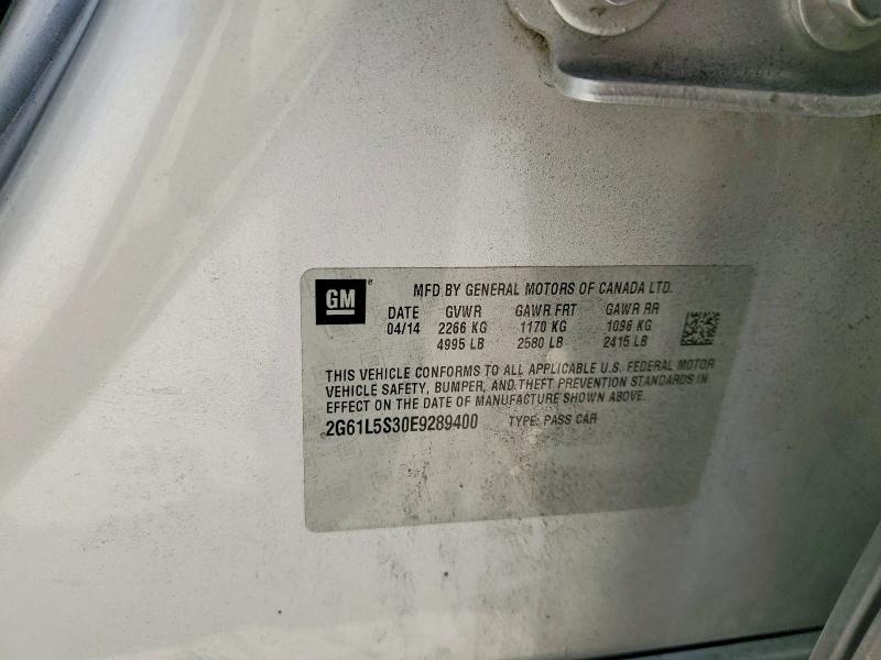 62110506 :رقم المزاد ، 2G61L5S30E9289400 vin ، 2014 Cadillac Xts مزاد بيع