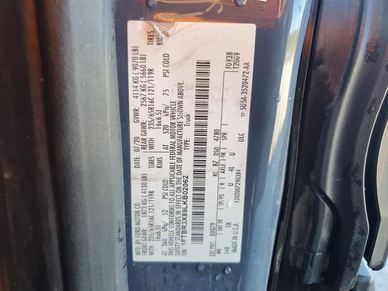 Aukcja sprzedaży 2020 Ford Transit, vin: 1FTBR3X89LKB02062, numer aukcji: 59809816