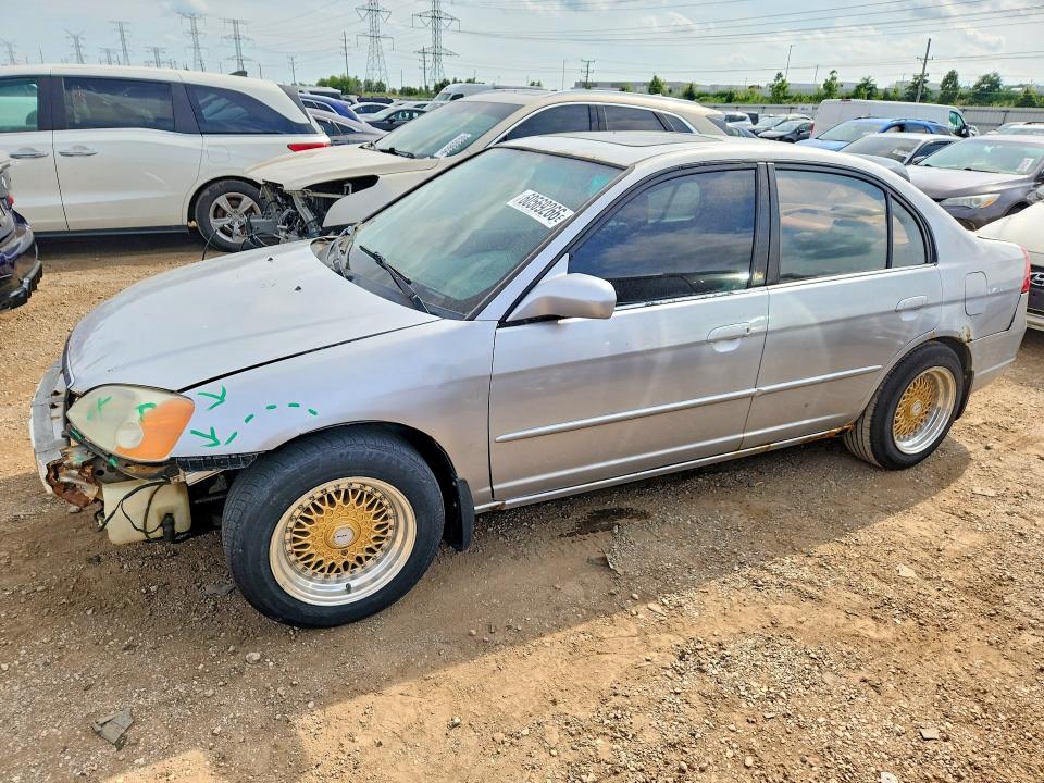 60569266 :رقم المزاد ، 1HGES267X2L004656 vin ، 2002 Honda Civic مزاد بيع