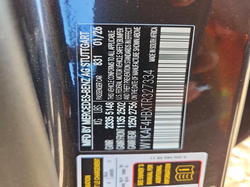 Aukcja sprzedaży 2026 Mercedes-benz C, vin: W1KAF4HBXTR327334, numer aukcji: 60421496