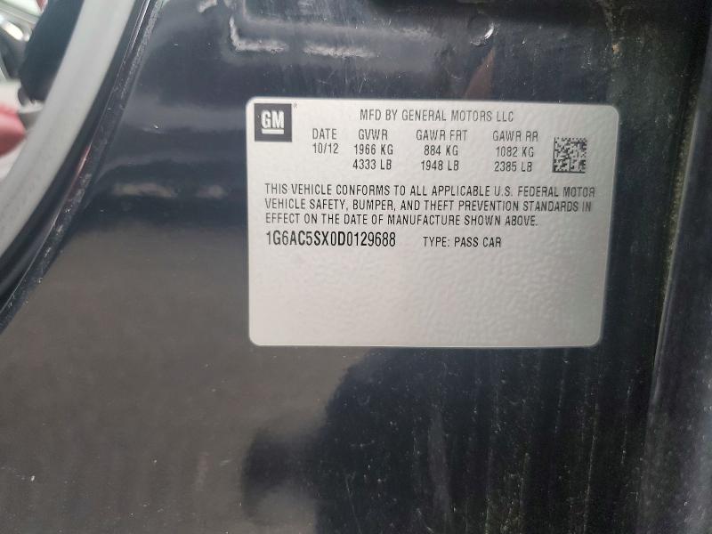 Aukcja sprzedaży 2013 Cadillac Ats, vin: 1G6AC5SX0D0129688, numer aukcji: 61381276