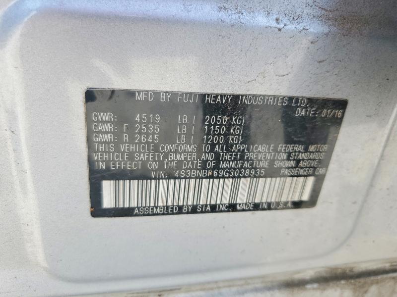 Aukcja sprzedaży 2016 Subaru Legacy, vin: 4S3BNBF69G3038935, numer aukcji: 62310006