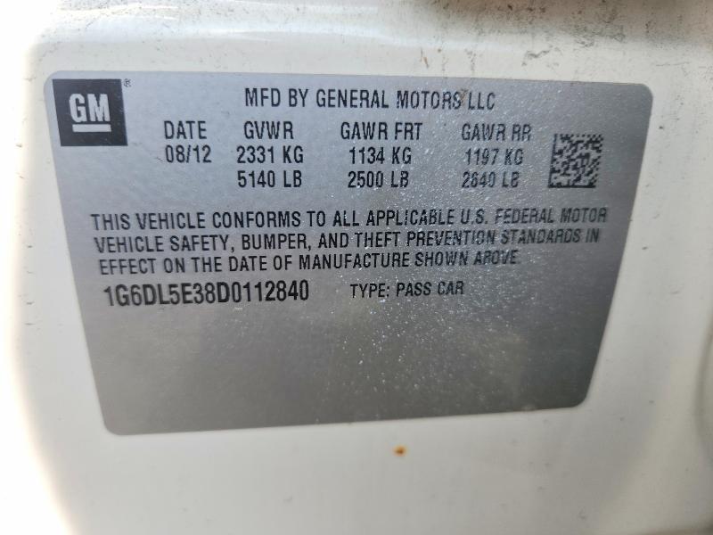 Продаж на аукціоні авто 2013 Cadillac Cts, vin: 1G6DL5E38D0112840, номер лоту: 60656326