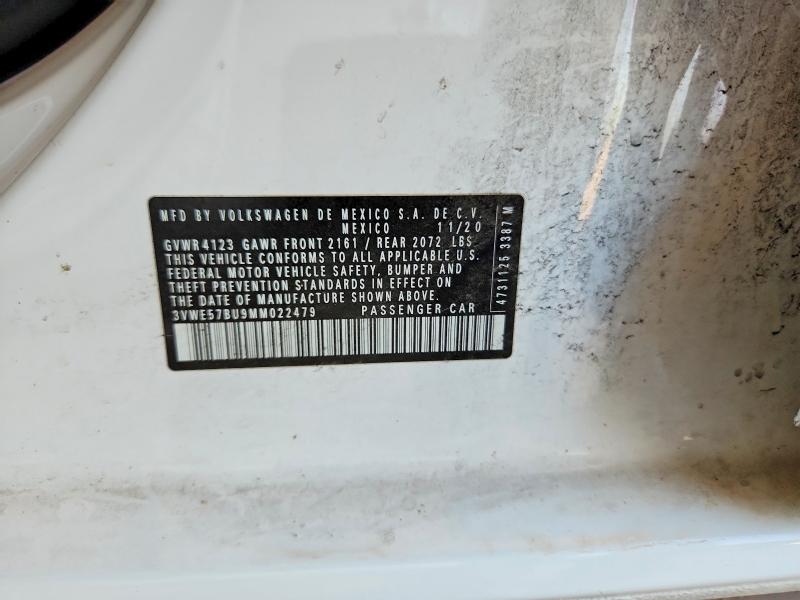 Продажа на аукционе авто 2021 Volkswagen Jetta, vin: 3VWE57BU9MM022479, номер лота: 63295376