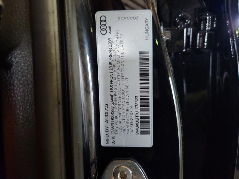 Aukcja sprzedaży 2018 Audi A3, vin: WAUAUGFF9J1078623, numer aukcji: 62596986
