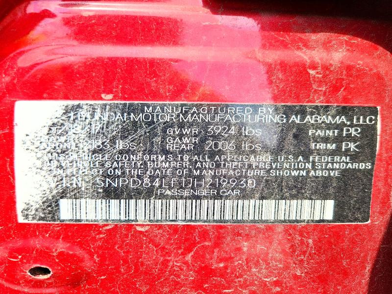 2018 Hyundai Elantra მანქანა იყიდება აუქციონზე, vin: 5NPD84LF1JH219930, აუქციონის ნომერი: 63165356