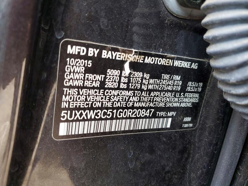 Aukcja sprzedaży 2016 Bmw X4, vin: 5UXXW3C51G0R20847, numer aukcji: 61874886