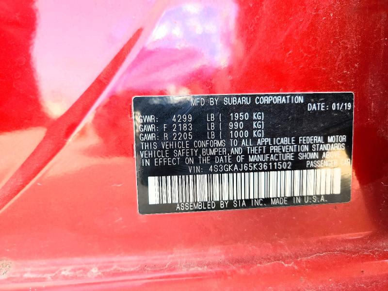 Aukcja sprzedaży 2019 Subaru Impreza, vin: 4S3GKAJ65K3611502, numer aukcji: 61241856