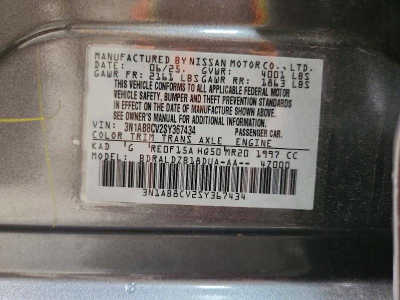 Aukcja sprzedaży 2025 Nissan Sentra, vin: 3N1AB8CV2SY367434, numer aukcji: 63016936
