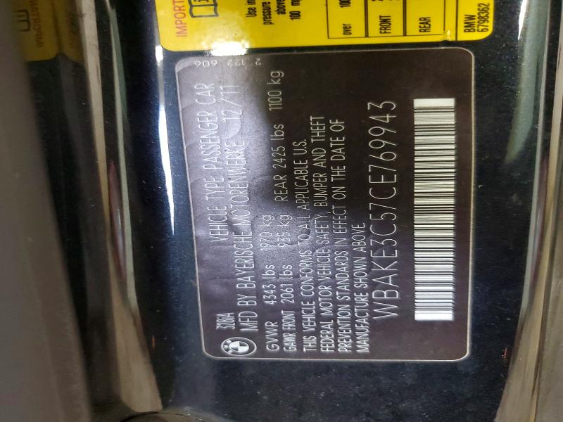 Aukcja sprzedaży 2012 Bmw 328, vin: WBAKE3C57CE769943, numer aukcji: 61803496