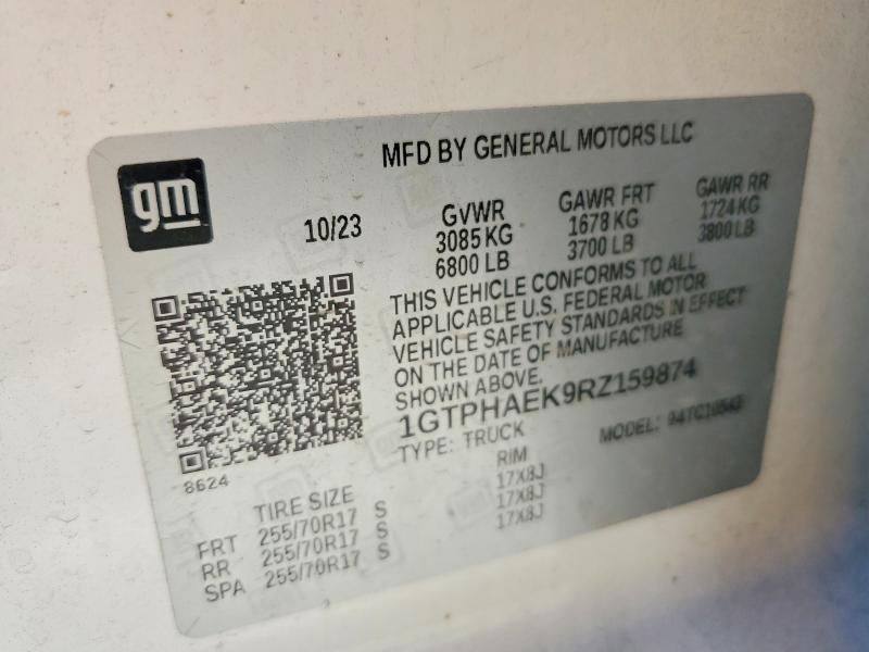 Aukcja sprzedaży 2024 Gmc Sierra, vin: 1GTPHAEK9RZ159874, numer aukcji: 61570646