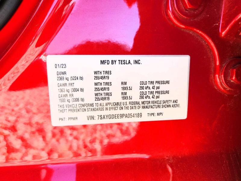 Aukcja sprzedaży 2023 Tesla Model Y, vin: 7SAYGDEE9PA054189, numer aukcji: 62506446