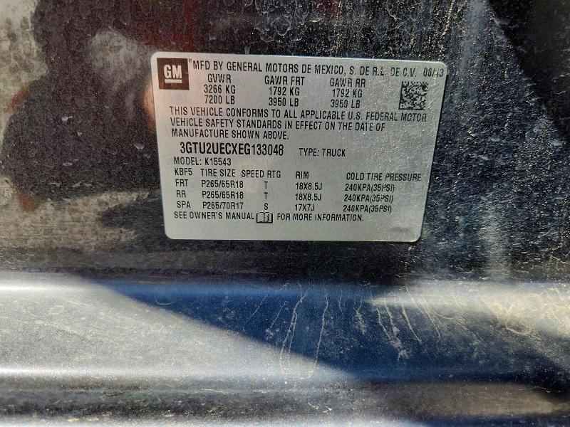 2014 Gmc Sierra მანქანა იყიდება აუქციონზე, vin: 3GTU2UECXEG133048, აუქციონის ნომერი: 60829716
