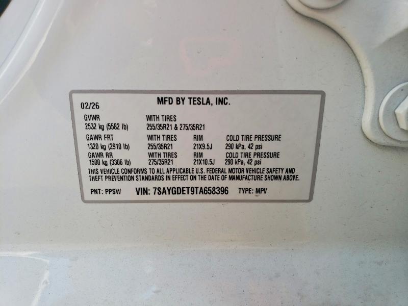 Продажа на аукционе авто 2026 Tesla Model Y, vin: 7SAYGDET9TA658396, номер лота: 62515566