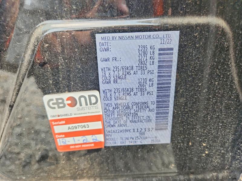 Aukcja sprzedaży 2023 Nissan Murano, vin: 5N1AZ2AS9PC112337, numer aukcji: 59909266