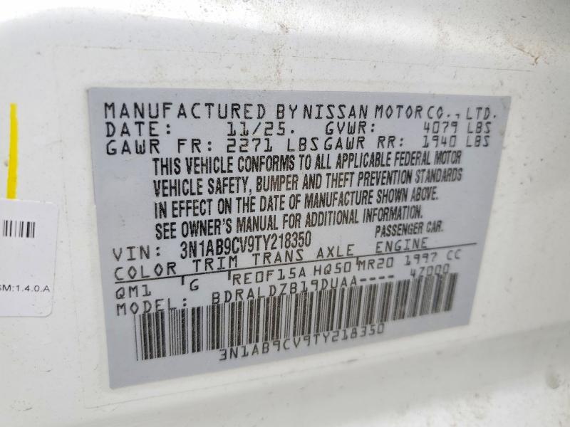 Aukcja sprzedaży 2026 Nissan Sentra, vin: 3N1AB9CV9TY218350, numer aukcji: 62426286
