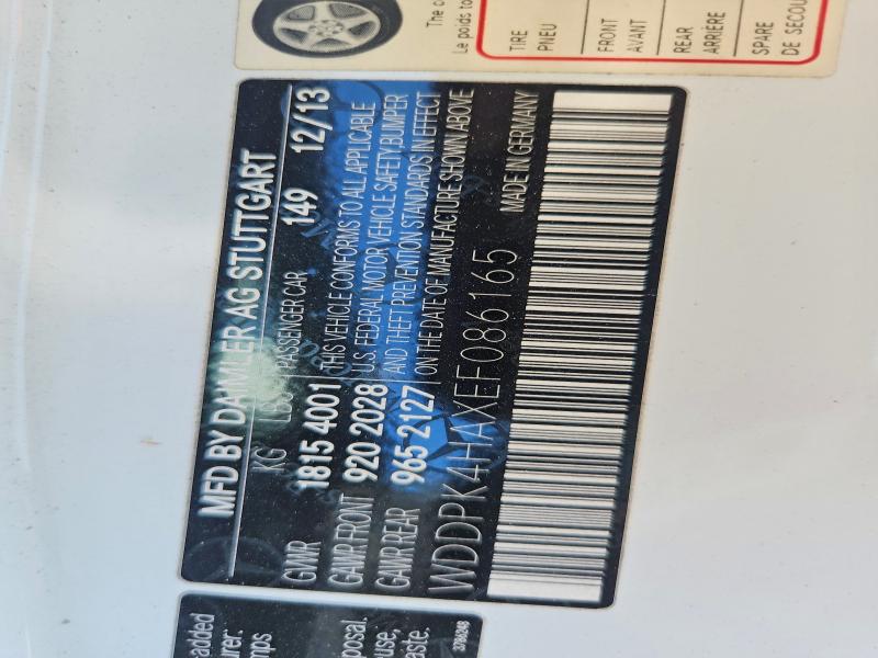 61387156 :رقم المزاد ، WDDPK4HAXEF086165 vin ، 2014 Mercedes-benz Slk مزاد بيع