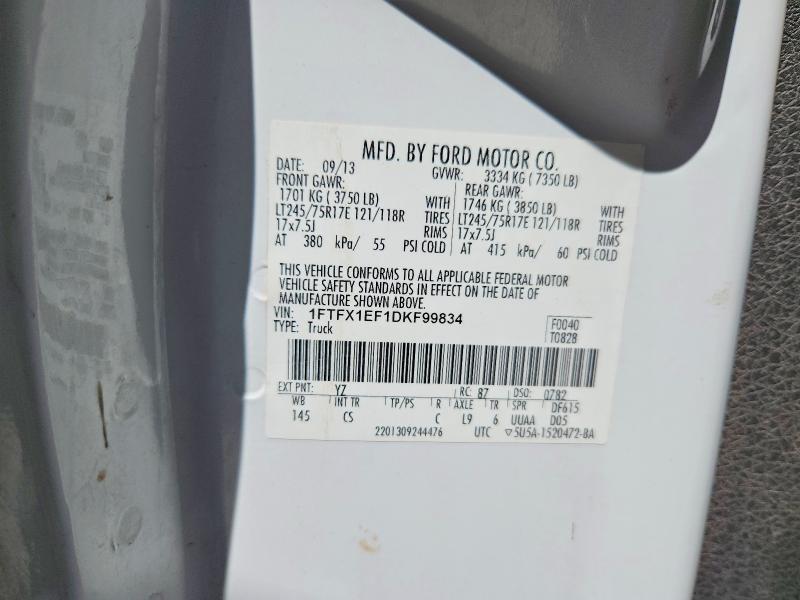 60877776 :رقم المزاد ، 1FTFX1EF1DKF99834 vin ، 2013 Ford F150 مزاد بيع