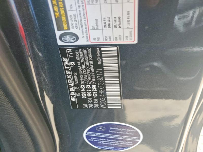 Aukcja sprzedaży 2015 Mercedes-benz C, vin: WDDGJ4HBXFG387171, numer aukcji: 59837786