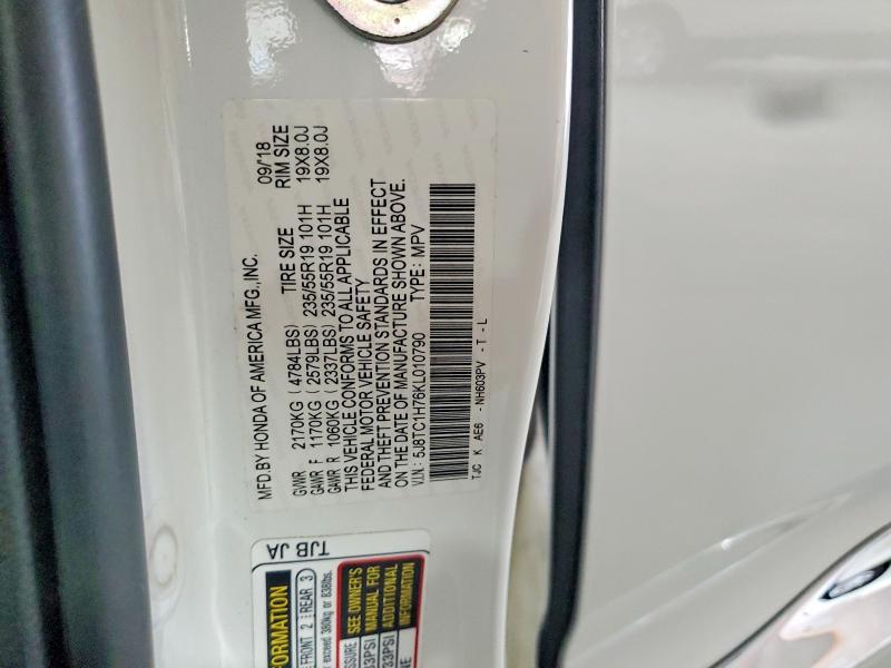 Продажа на аукционе авто 2019 Acura Rdx, vin: 5J8TC1H76KL010790, номер лота: 61820736