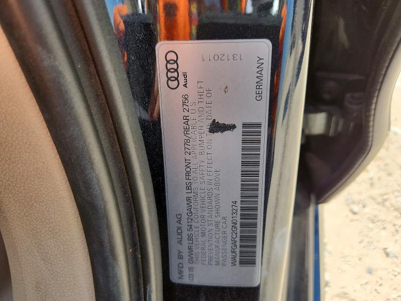 Aukcja sprzedaży 2016 Audi A6, vin: WAUFGAFC2GN013274, numer aukcji: 60372046