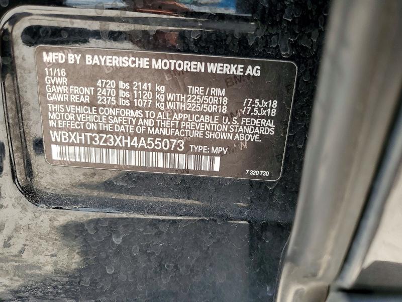 58898366 :رقم المزاد ، WBXHT3Z3XH4A55073 vin ، 2017 Bmw X1 مزاد بيع