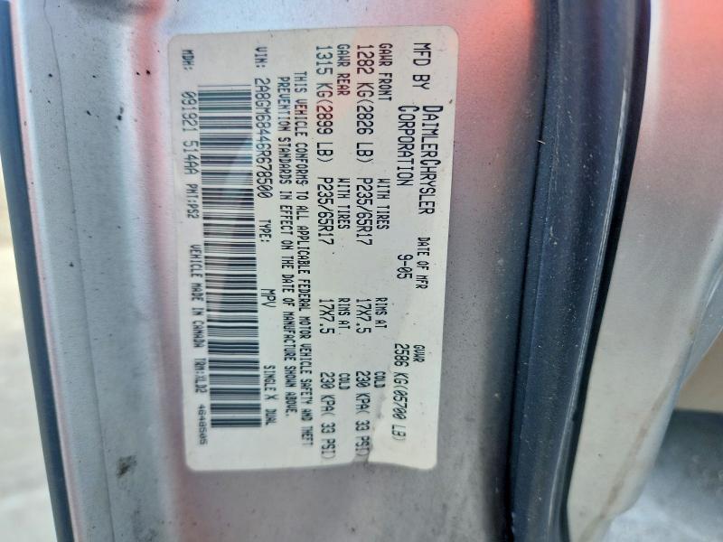 60392136 :رقم المزاد ، 2A8GM68446R678500 vin ، 2006 Chrysler Pacifica مزاد بيع